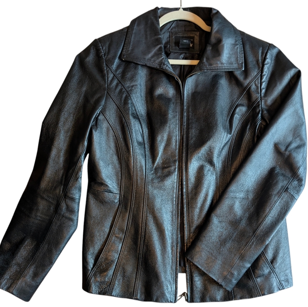 Women's East 5th Black Leather Moto Jacket